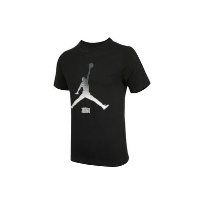Jumpman Teecrew Повседневная дышащая футболка с коротким рукавом с принтом Мужские топы черные DO8905-010