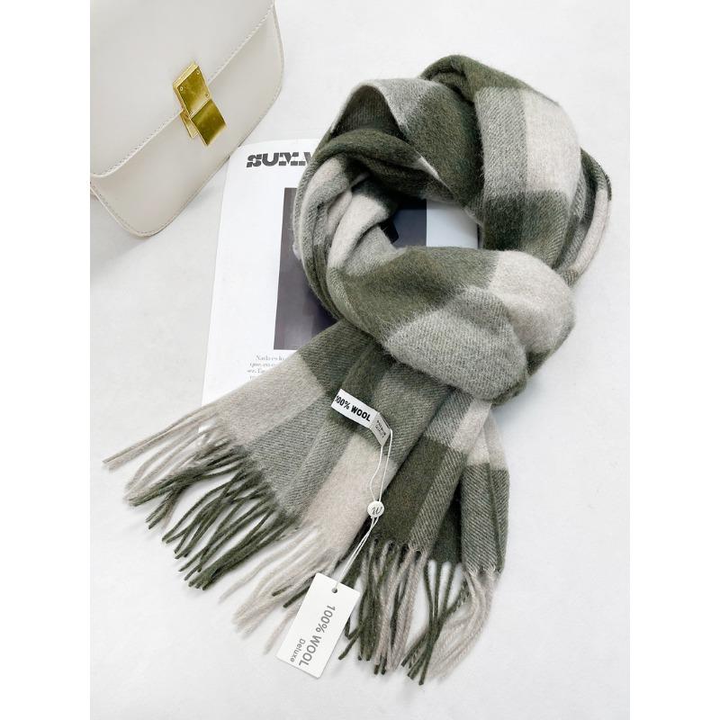 Hot Sale Small Wool Scarf Women's Winter Chessboard Versatile Shawl Warm Scarf Scarf Couple