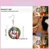 Christmas Acrylic 2d Snowman Earrings With Cartoon Design For Holiday Gift Giving