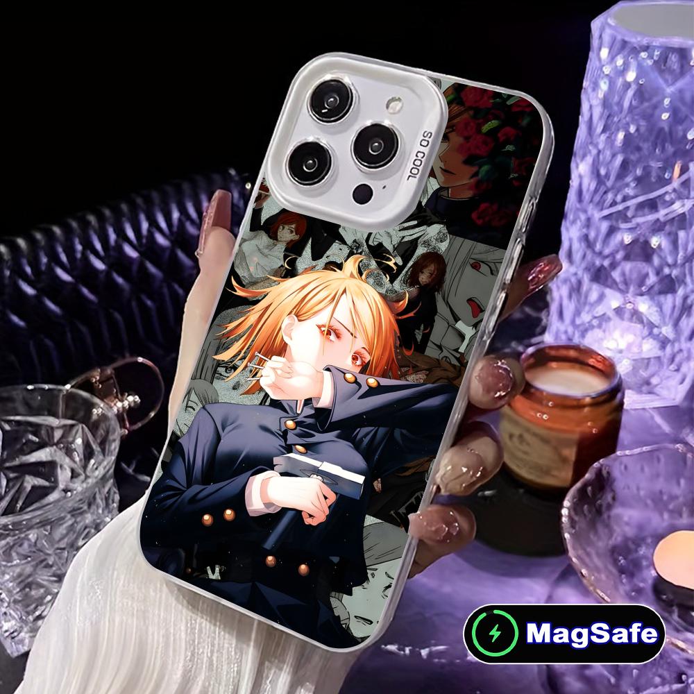 Jujutsu Kaisen Nobara Mobile Phone Case for iPhone 17 16 15 14 13 12 11 X XR XS 8 7 Air Pro Max Plus White Translucent Cover