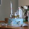 7pcs/set Space Shuttle Astronaut Rocket Model Cake Decor Kids Birthday Cake Decorative Props