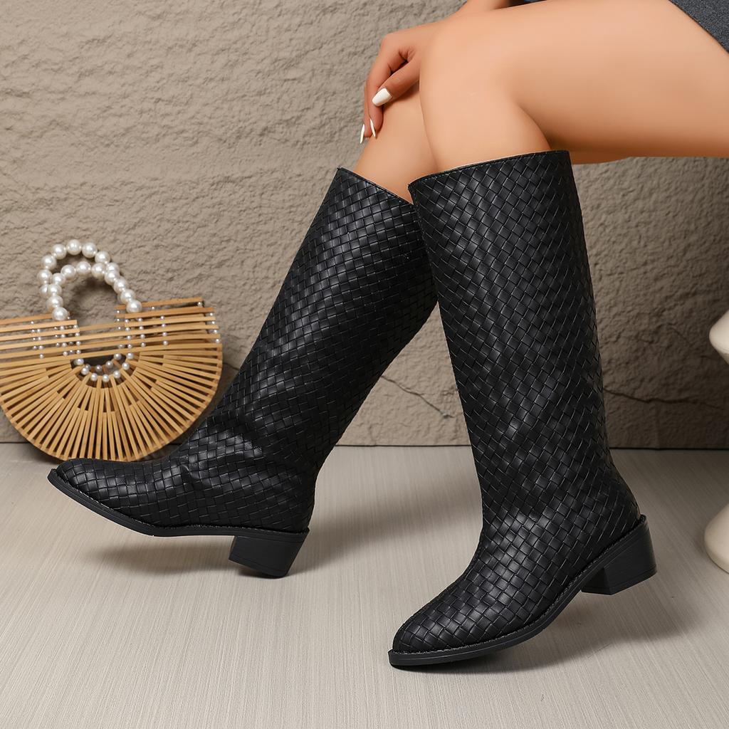 Women's Spring/Summer New Style Fish Mouth Thick High Heels Knee Length Cool Boots Show Women's Large Medium Boots