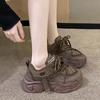 2024 Осень Новые Женские Повседневные Спортивные Туфли на Толстой Подошве Уличный Спортивный Стиль Мода Уличные Беговые Женские Туфли
