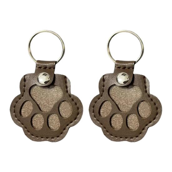 Брелок для питомца из искусственной кожи, памятный брелок в форме лапы, сувенирный брелок, удобный в использовании, мешочек для хранения шерсти питомца, держатель для ключей