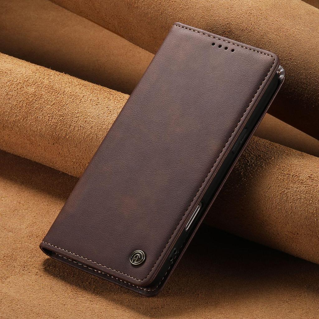 Кожаный чехол-книжка для iPhone 17 Pro Max с держателем для карт