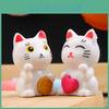 Мини-фигурка кошки из ПВХ для демонстрации растений и коллекции
