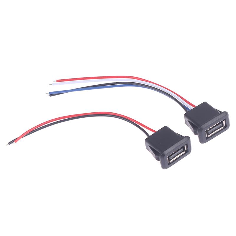 1Pcs Usb2.0 Female Power Jack Charging Port Connector With Cable Usb Charger Socket