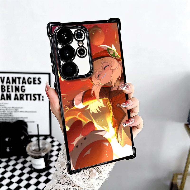 Чехол для телефона Genshin Impact Клее с покрытием для Samsung Galaxy S24 S25 FE S26 Edge S23 Ultra S22 S21 Plus S20 Противоударный с подушкой безопасности