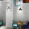 3D White Brick Effect Wallpaper Roll Light Grey Modern Vintage Rustic Vinyl PVC Faux  Wall Paper Living Room Bedroom Decor