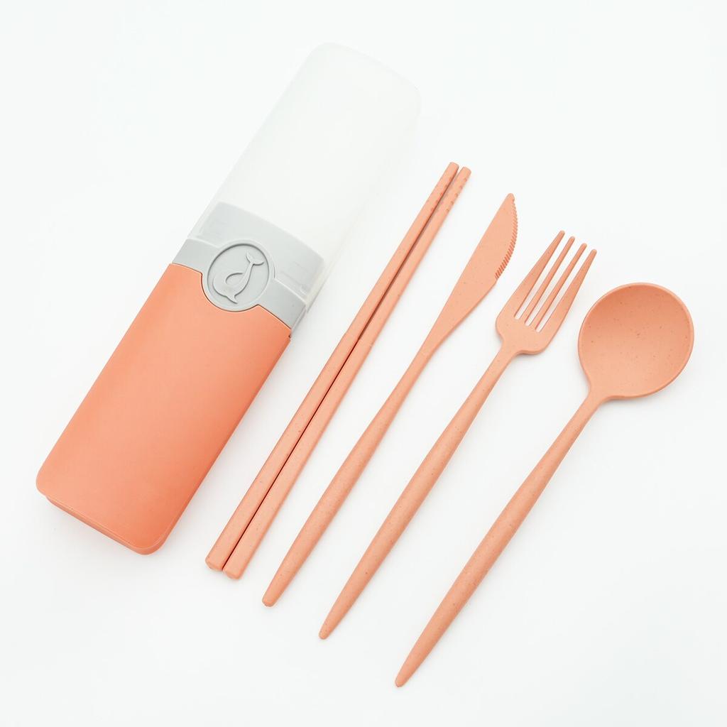 Portable Travel Dinnerware Set Knife Fork Spoon Chopsticks With Cutlery Box Student Office Worker Flatware Set BBQ Party Tableware Set