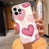 Чехол для телефона для iphone 17 Pro Max Air 16 15 14 13 Pro Max 15 16 Pro 15Plus Розовое золото Сердце