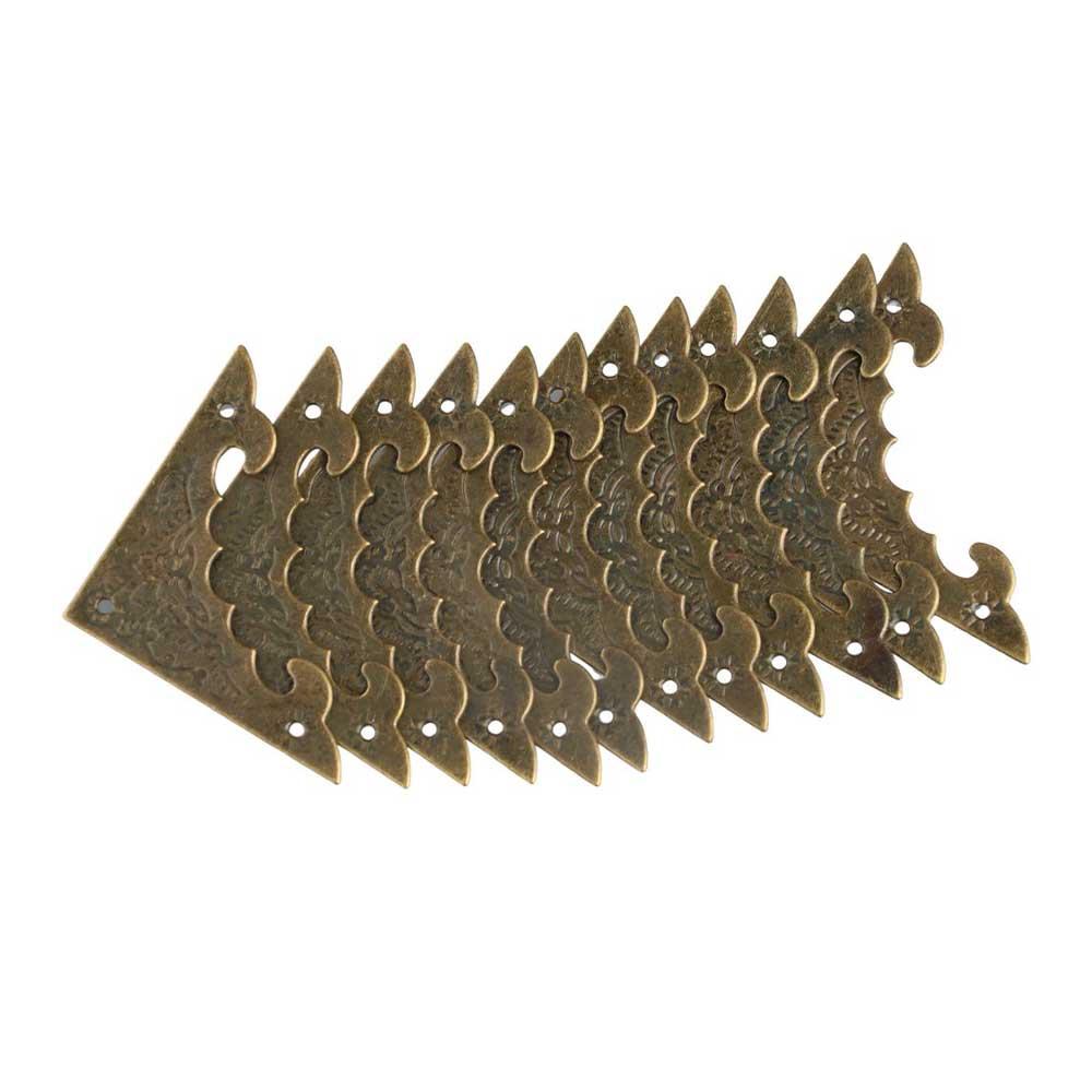 Wooden Box Jewelry Box Flower Pattern Corner Foot Corner Brackets Protect Cover Corner Protector