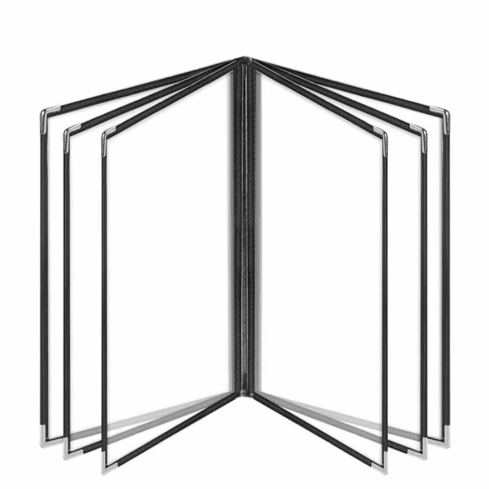 Reusable A4 Menu Paper Holder Foldable Menus Price Display Book Durable Loose Leaf Binder  Bar Cafe