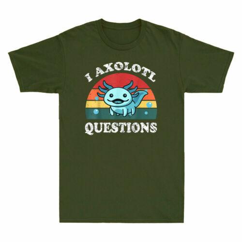 I Axolotl Questions Cute Axolotl Lover Walking Fish Lizard Vintage Men T-shirt
