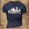 Винтажная мужская футболка с графическим принтом Yellowstone, летняя модная футболка с круглым вырезом, пуловер Harajuku, свободная мужская одежда