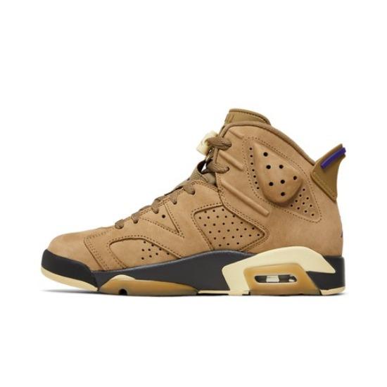Женские Air Jordan 6 Retro GORE-TEX Коричневая ламинария FD1643-300