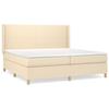 Maison Exclusive - Sommier à lattes de lit avec matelas Crème 200x200 cm Tissu