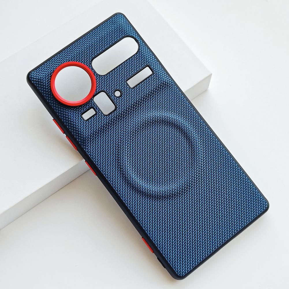 Магнитное кольцо с красным кругом, приподнятое для защиты чехла For ZTE nubia RedMagic Z80 Ultra z70 Z70s Ultra Тонкий чехол