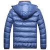 Men Down Jackets Parka Hooded Winter Coat Male Warm Long Sleeve Jacket Casual Zipper