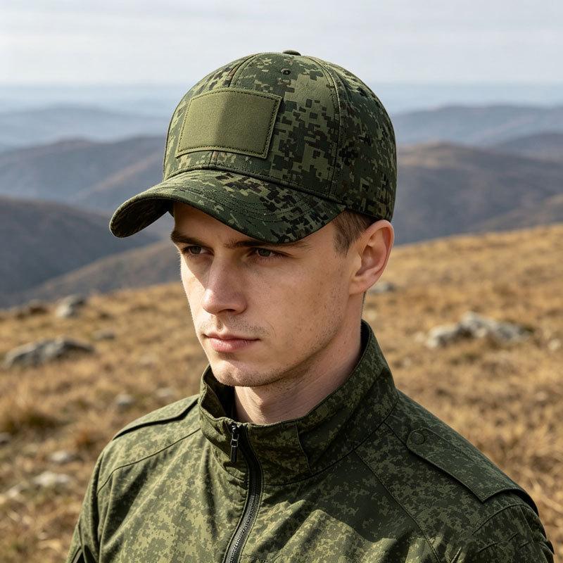 Тактическая камуфляжная бейсболка на липучке мужская летняя для улицы военных тренировок внедорожная шляпа с козырьком защита от солнца
