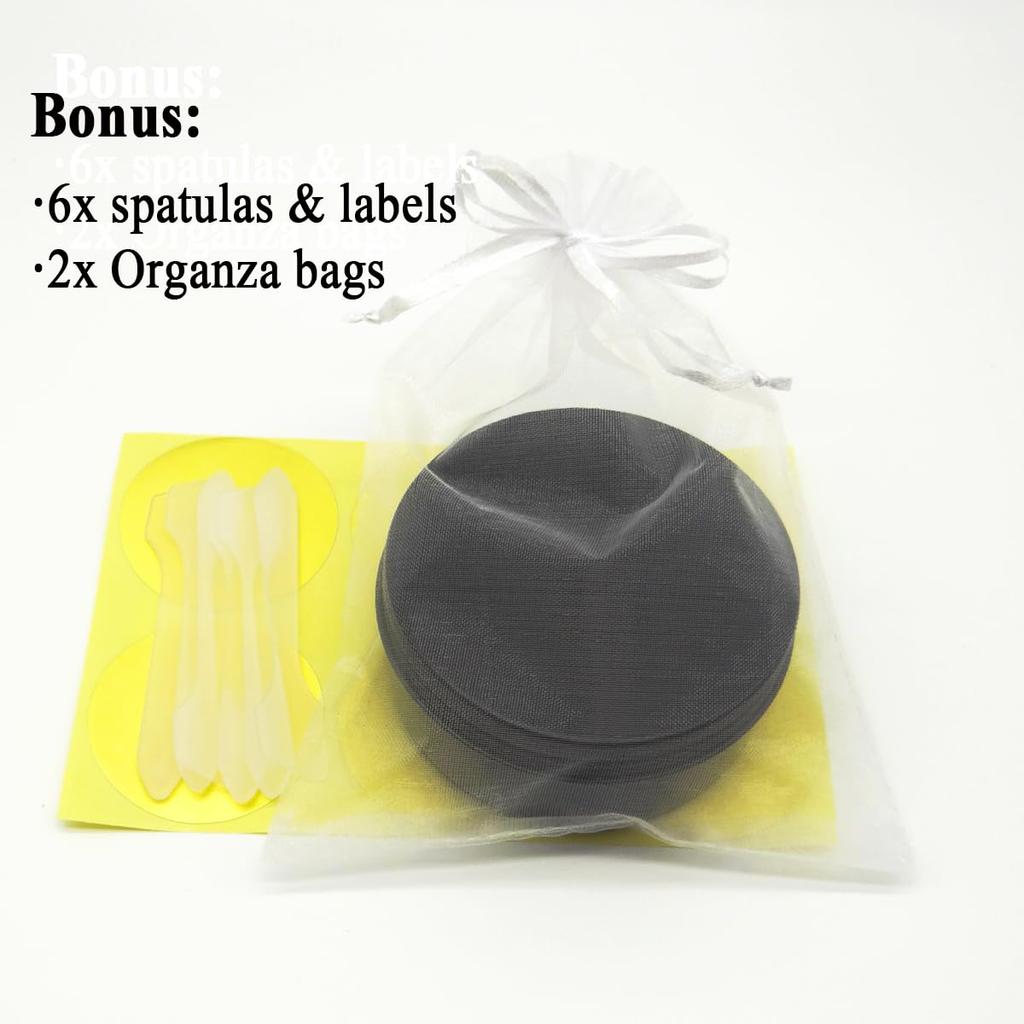 Wopanxye 6 упаковок по 5 унций, черная алюминиевая банка, косметический крем, тени для век, мазь, блеск для губ, чайная свеча, многоразовый контейнер, банки для краски, алюминиевая банка