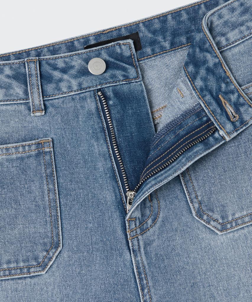 MUSINSA STANDARD WOMAN Women'S Out Pocket Regular Fit Denim Pants [Light Indigo]