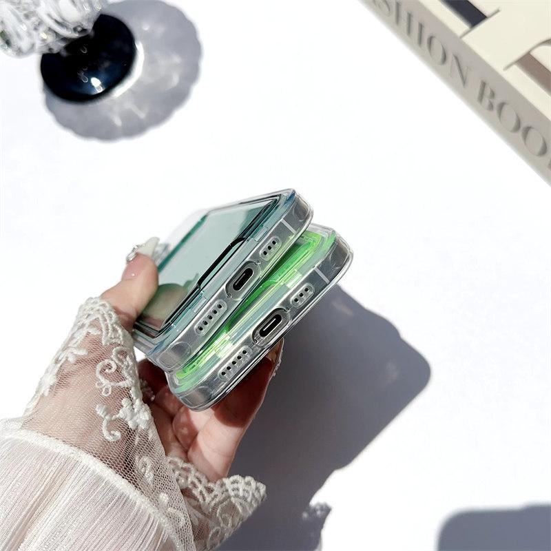 Роскошный кошелек-картхолдер, прозрачный чехол для iPhone17 16 15 14 Plus 13 12 11 Pro Max, отделение для фото, мягкий силиконовый противоударный чехол