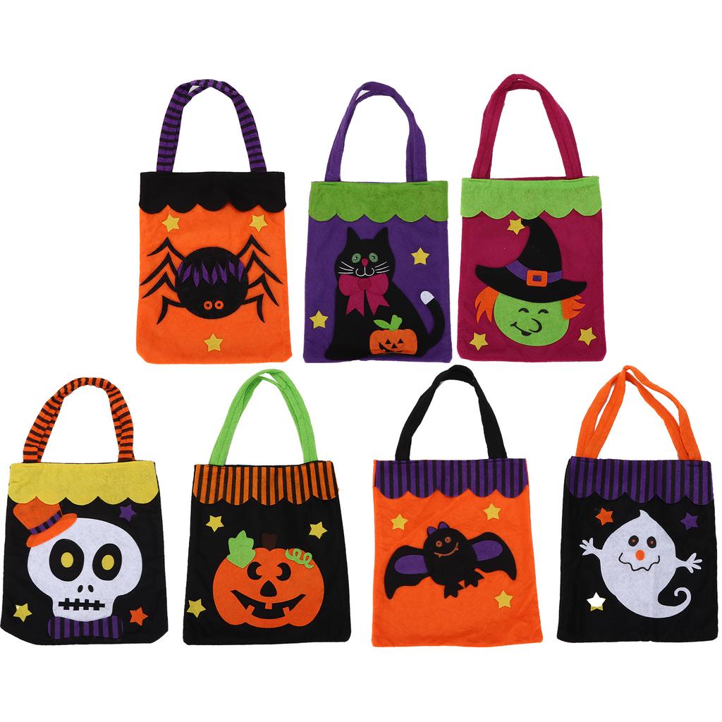 Halloween Tote Bag Reusable Handbag with Handles for Thanksgiving Party Daily Supplies