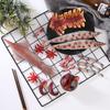 Модель морепродуктов для теппаньяки: Сайра, Кальмар, Осьминог мелкий, Декоративные элементы из сушеной рыбы
