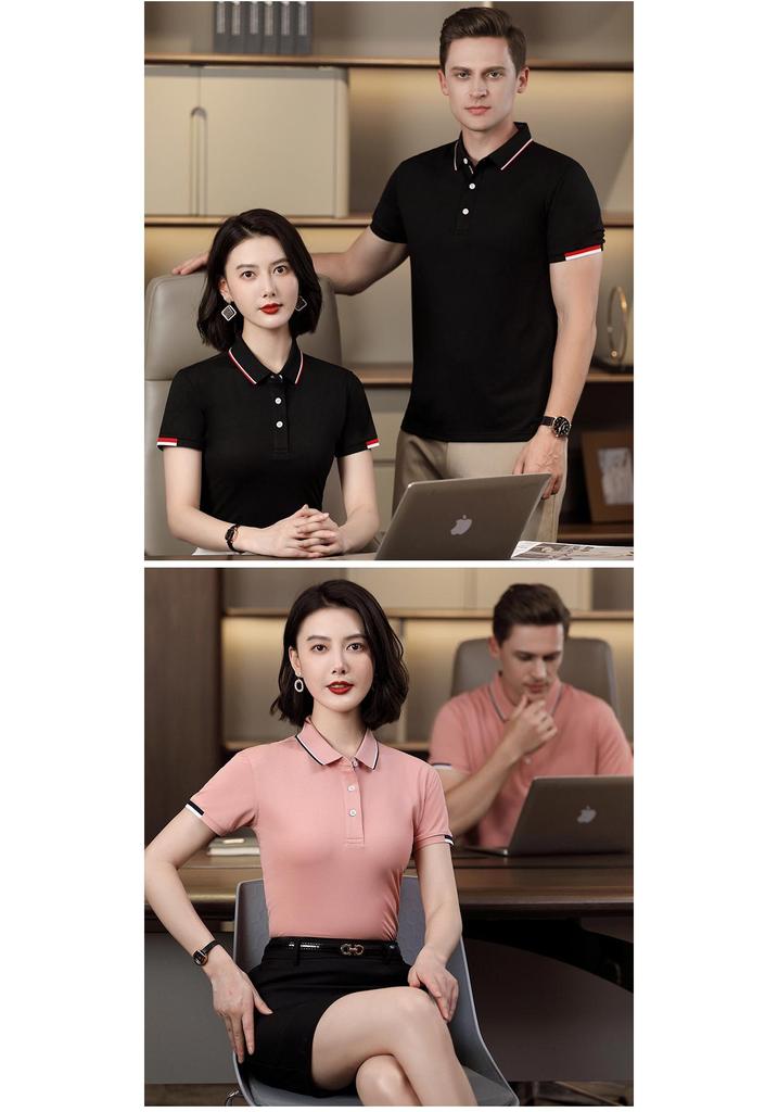 Custom Silk Cotton Short-Sleeve Polo Team Shirt with Logo Printing