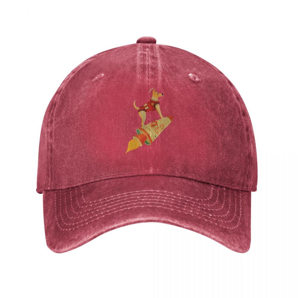 Laika The CCCP Soviet Russia Super Space Rocket Dog Unisex Baseball Cap Distressed Denim Hats Cap Retro Outdoor Snapback Hat