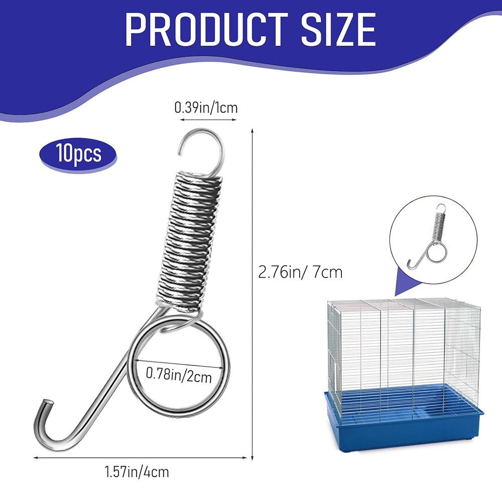 10PCS Spring Door Latches for Rabbit Quail Chicken Cage