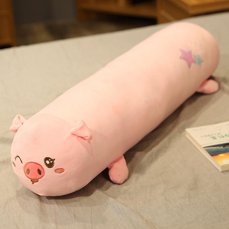 Круглая наволочка Мягкая ткань Длинная наволочка Милый шейный валик Подголовник Новая колонка Длинная декоративная подушка Домашний декор