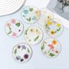 Handmade Resin Coaster Dried Flowers Cup Mat Heat-Resistant Clear Waterproof Table