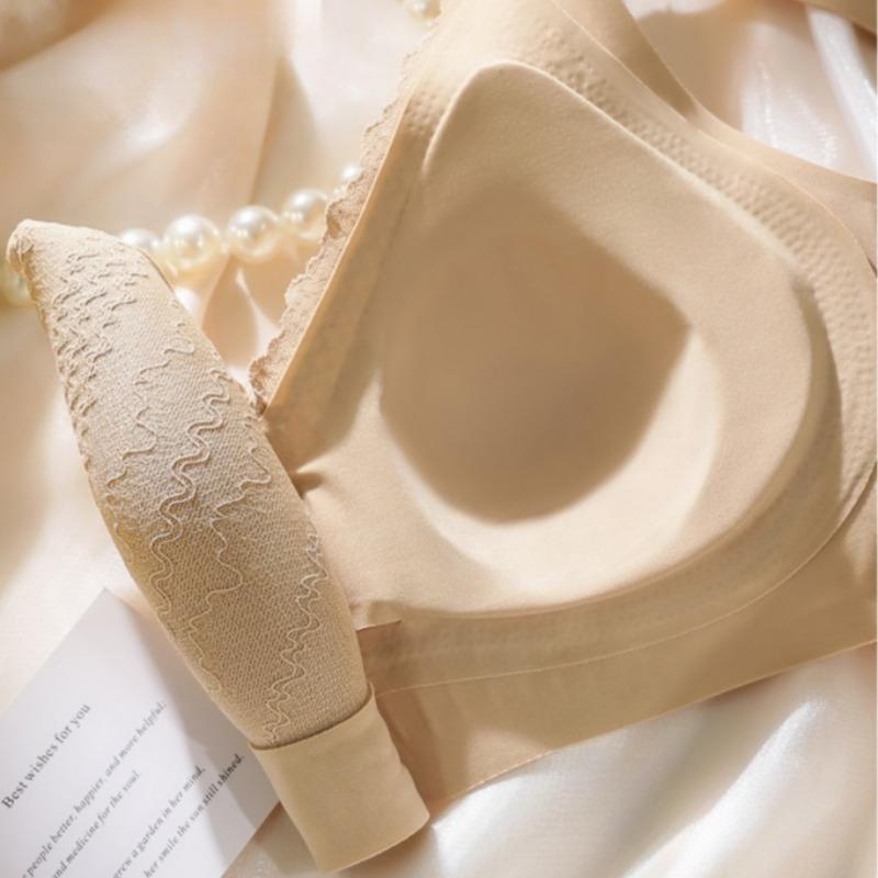 Бесшовный бюстгальтер с мягкой поддержкой, кружевной, приподнимающий, удобный и пуш-ап, с чашкой, похожей на желе