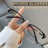 Очки для близорукости Half Frame Arrow для мужчин и женщин, блокирующие синий свет, очки для близи, модные минусовые очки, диоптрии от 0 до -4.0