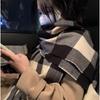 Double Sided Cashmere Shawl Tassel Scarf Windproof Wrapped Scarves Winter Women's Plaid Long Knitted Scarf Hijab Stole