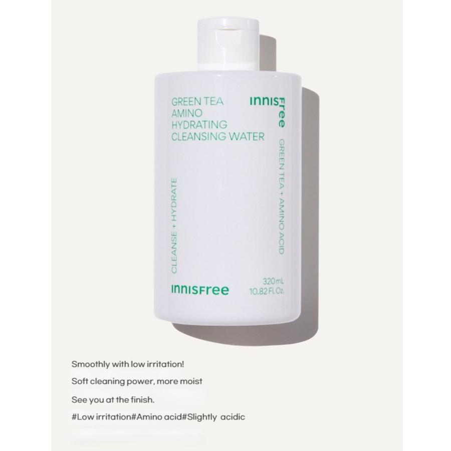 Innisfree Увлажняющая очищающая вода с аминокислотами Green Tea 320 мл
