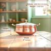 Hammered Copper Handi Casserole with Glass Lid, 1400 ML
