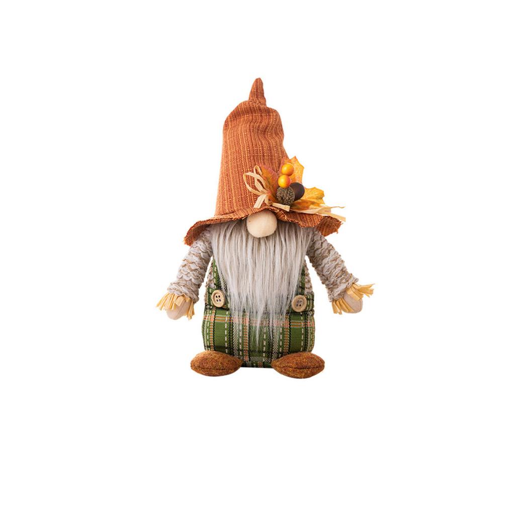 Thanksgiving Decorations Dwarf Faceless Doll Ornaments Maple Leaf Hat Rudolph Doll