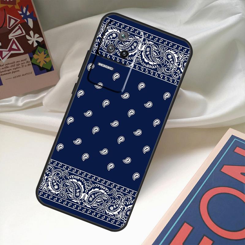 Черный чехол Bandana Paisley для POCO X6 Pro X3 X5 F3 F5 M5s M6 Pro Xiaomi 14 Ultra 11T 12T 13T Pro 12 13 Lite Cover