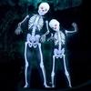 Kids Halloween Costume Skull Skeletal Pattern Jumpsuit Party Cosplay Costume
