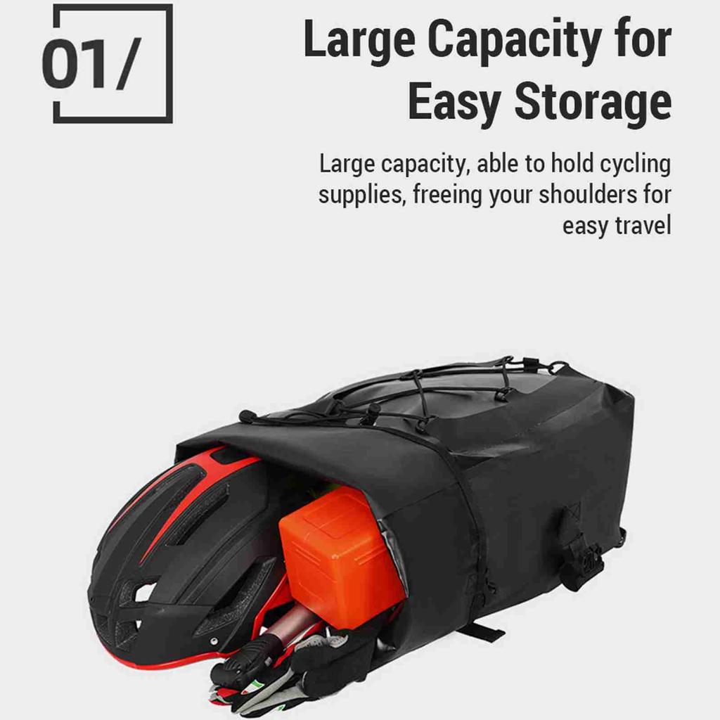 2 шт. Большая вместимость велосипедных корзин, водонепроницаемая сумка на заднюю стойку велосипеда для путешествий и туризма