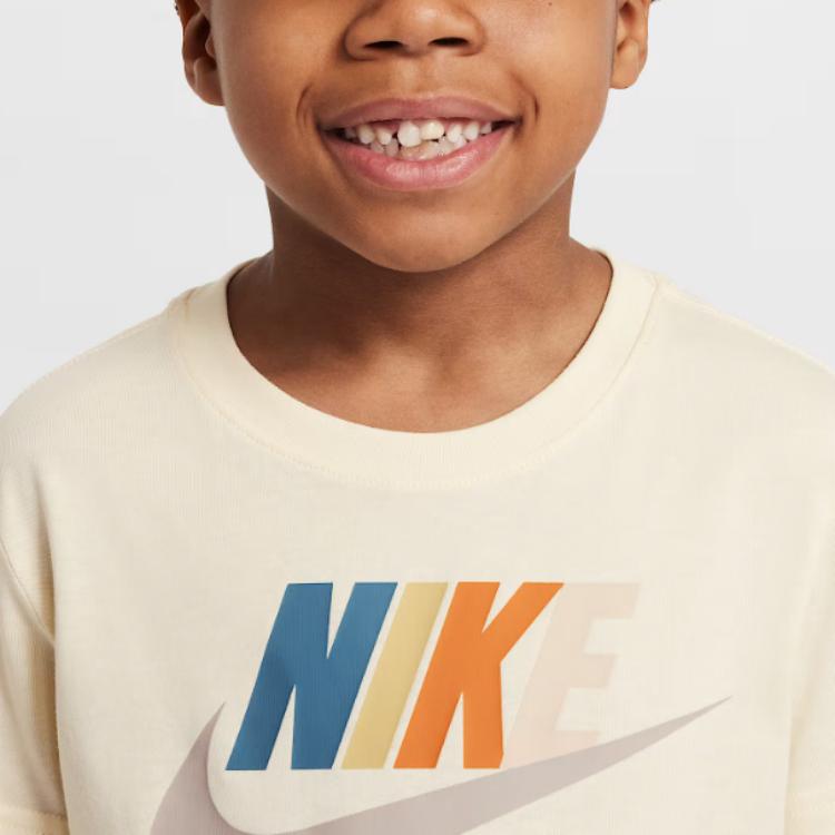 Nike Футболка с логотипом, мягкая, удобная, с коротким рукавом, детские топы DX7633-113