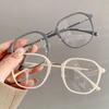 Anti-blue Light Photosensitive Discoloration Without Degree Tik Tok Online Celebrity Live Plain and Slim Glasses Female Student Glasses Frame