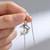 925 Silver Gold Plated Women's Single Zircon Clavicle Necklace for Wedding
