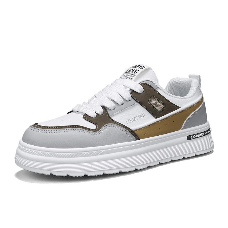 Мужская обувь на толстой подошве, увеличивающая рост, весенне-осенняя новинка, модная студенческая обувь на плоской подошве с низким верхом, спортивная и повседневная обувь для скейтборда, мужская модная обувь