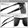 Polarized Sports Sunglasses UV400 Sunglasses Black Alloy Ultra Light Sunglasses for Men 8177 [DUCO] Men's AL-MG Driving/Biking/Fishing/Running/Golf