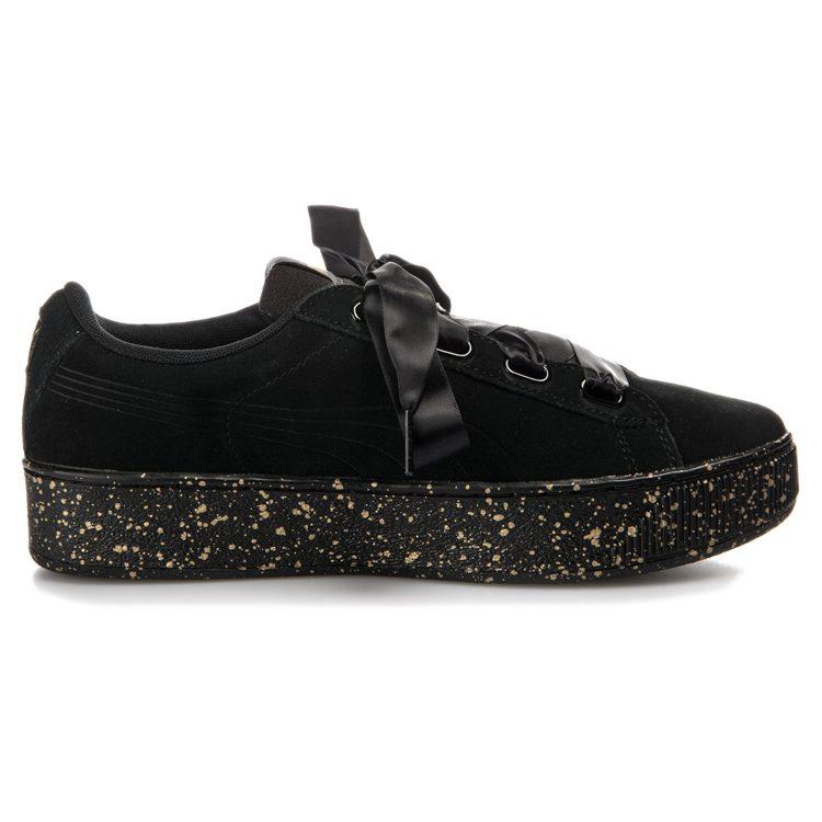 Puma Женские платформенные босоножки Vikky с лентой 'Черное Золото' 366815-01