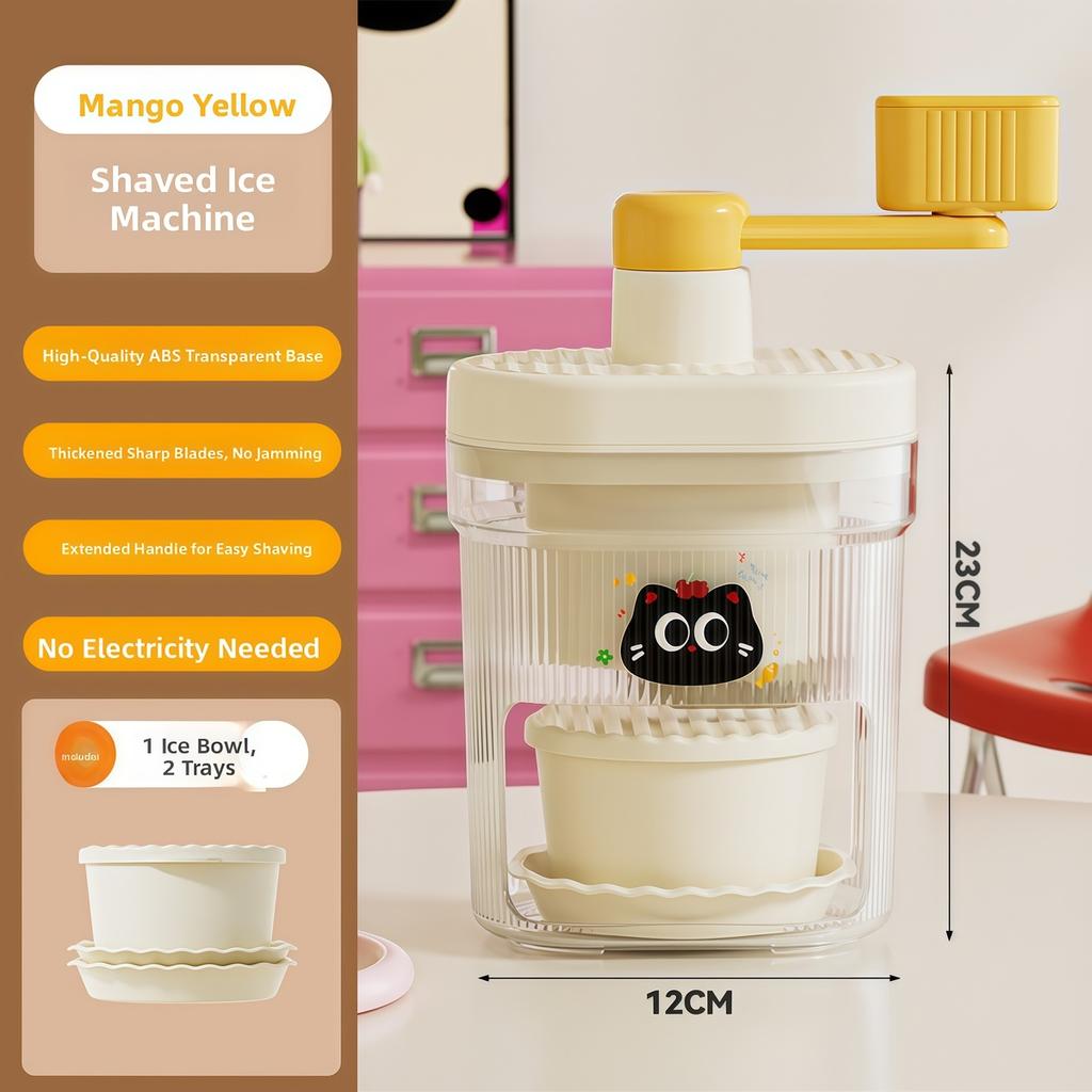 Мини-прочная ручная машина для приготовления колотого льда, ручная ледодробилка, съемные бытовые инструменты для мороженого